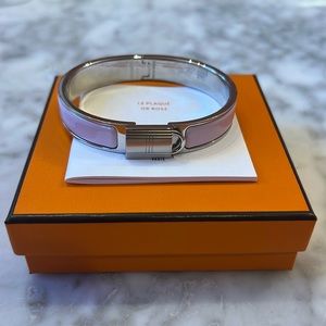 Hermès Le Plaquè or Rose Clic Cardenas Bracelete